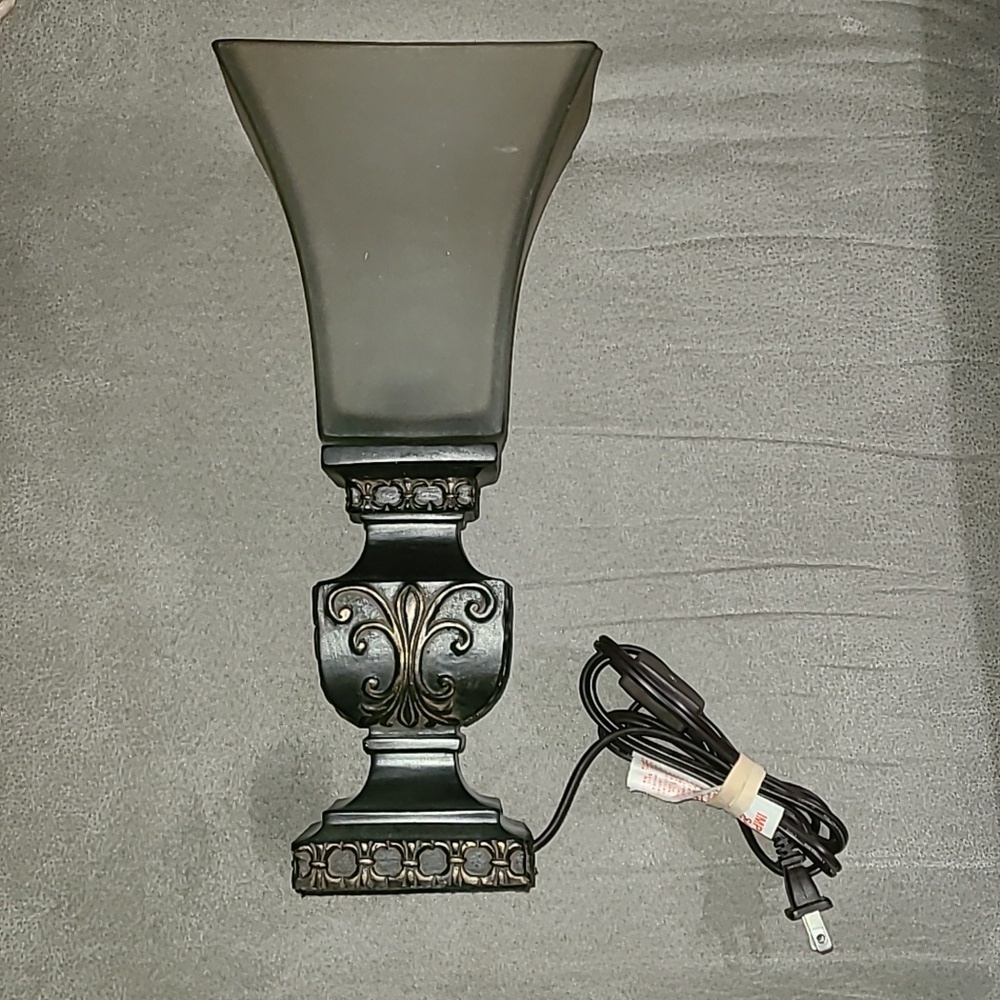 Vintage Inverted Glass Shade Lamp